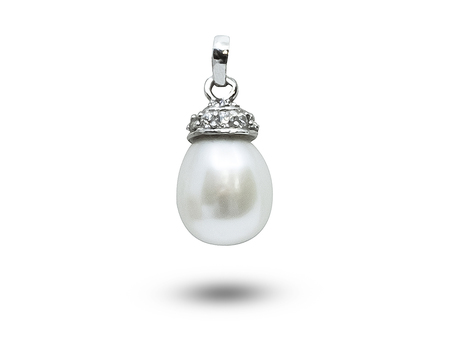 Přírodní perla - přívěsek z bílého zlata 31